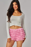 Lace Bloomer Shorts - Pink -