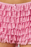 Lace Bloomer Shorts - Pink -