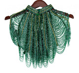 Beaded Shawl Capalet - Green