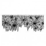 Creepy Crawly 60x22 Lace Valance 4-way Curtain - Black