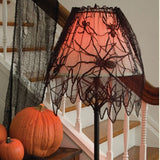 Creepy Crawly 60x22 Lace Valance 4-way Curtain - Black