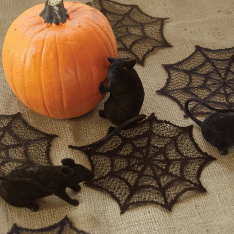 Spider Web Doily 6" - Black