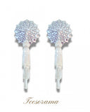 Dita - Tessorama Glitter & Gem Pasties with Removable Hand-Beaded Tassels - Shimmering Silver - 2.5"