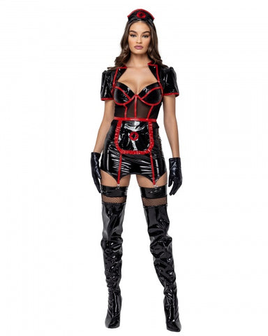 4 Piece Ravishing Nurse - Black/Red -