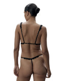 Arella Open Bodysuit - Black -