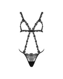 Arella Open Bodysuit - Black -