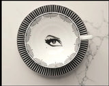 Elvira Silver Screen Stripe Teacup and Saucer
