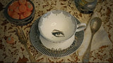 Elvira Silver Screen Stripe Teacup and Saucer