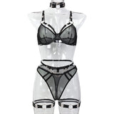 Obsession Strapped Four Piece Set - Black -