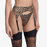 Mirage Garter Belt - Brown/Black -