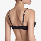 Mirage Underwire Demi Cup Bra - Brown/Black -