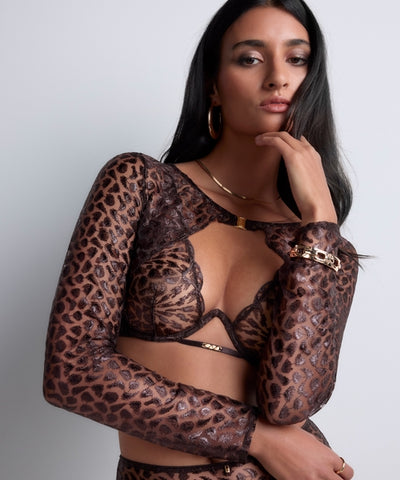 Crazy in Love Bolero - Satin Brown -