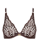 Crazy in Love Underwired Triangle Bra - Satin Brown -