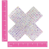 Super Bling Iridescent Crystal Jewel X Factor Nipple Pasties