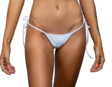 Tie Side Scrunch Back Bottom - White - One Size