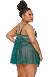 Jade Babydoll and G-String - Green -