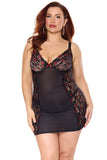 Heartbreaker Chemise - Black/Red -