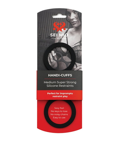 SEI MIO Handi-Cuffs Super Strong Silicone Restraint Cuffs - Medium