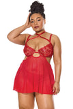 Scarlette Babydoll & G-String - Red -