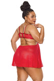 Scarlette Babydoll & G-String - Red -