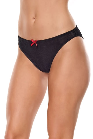 Cheeky Open Back Panty - Black -
