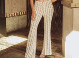 Modal Rib Flare Pant - Heirloom Rose -