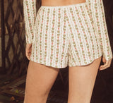 Modal Rib High Waisted Shorts - Heirloom Rose -