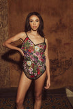 Embroidery Cami - Multicolor Floral/Black -