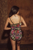 Embroidery Cami - Multicolor Floral/Black -