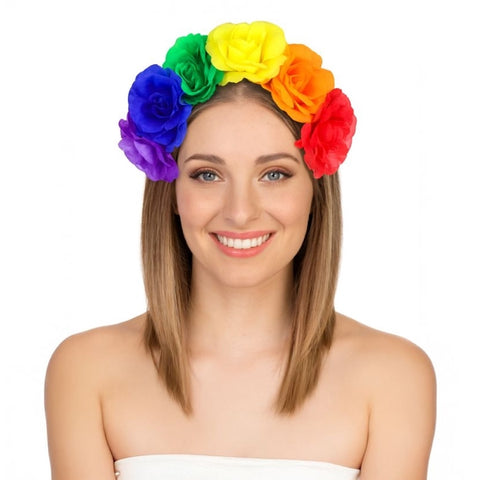 Rainbow Flower Headband