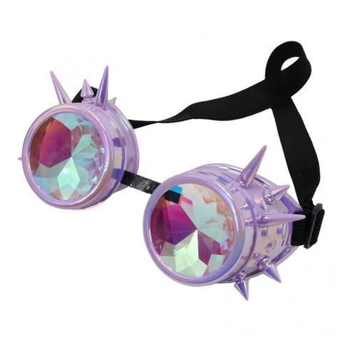 Colorful Kaleidoscope Spike Goggles - Purple