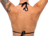 Skinny Triangle Bikini Top - Black - One Size