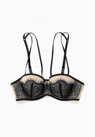 Blk - Heart's Desire Strapless Bra - 34C