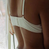 Rib Bralette - White/Petal Pink -