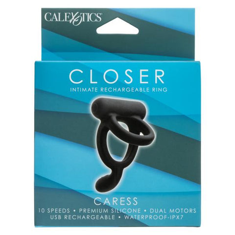 Closer™ Intimate Rechargeable Ring Caress - Black