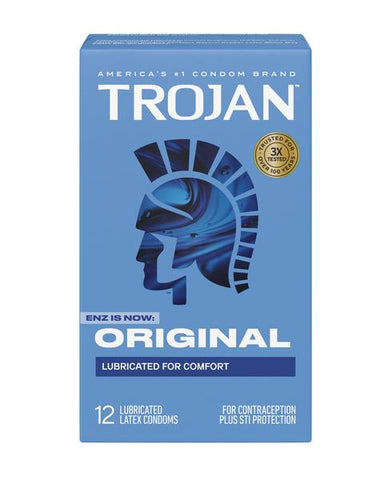 Trojan Enz Original Lubricated Condoms - Box of 12