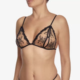 Infinite Peek-a-boo Bralette - Beige/Black -