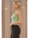 Ribbed Cami Top - Avocado -