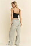 Ribbed Cami Top - Black -