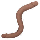 Silicone Studs® Bend and Hold Dual Dong 16" - Brown