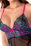 Midnight Garden Embroidered Babydoll -