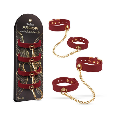 Temptasia Ardor Wrist & Ankle Restraints - Red