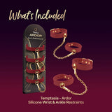 Temptasia Ardor Wrist & Ankle Restraints - Red