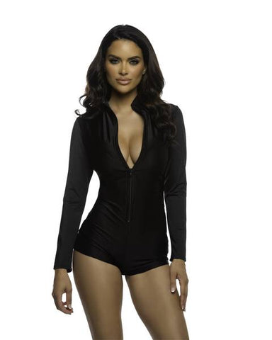Fetish Romper - Black -