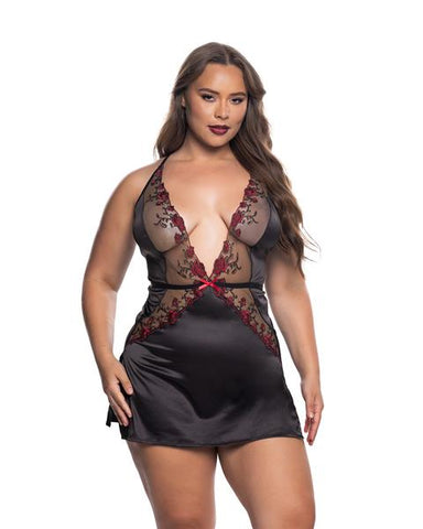 Blossom Beauty Slip - Black/Red -