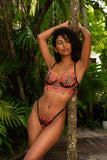 Midnight Rose Bra Set - Black/Hot Pink -