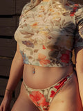 Mesh Baby Tee - Honeybee Floral -