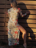 Mesh Maxi Dress - Honeybee Floral -