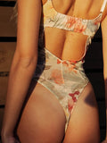 Mesh Underwire Bodysuit - Honeybee Floral -
