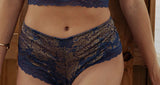 Lace High Waist Hipster - Denim & Brass -
